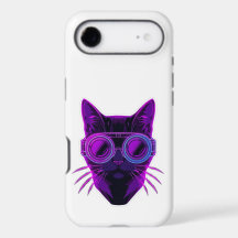 Capa de Gato Neon Cyberpunk - Estética Futurista T