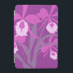 Capa de ipad de arte de flores de cattleya orquíde<br><div class="desc">Linda orquídea floral radiante em tons de roxo. Impressão de arte original de Sarah Trett.</div>