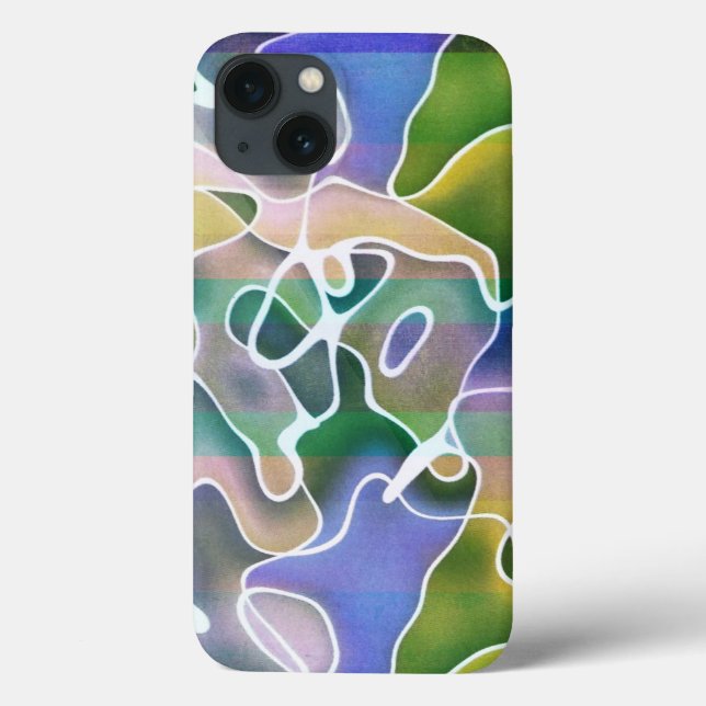 Capa de iPad Listras Abstratas Pastel (Verso)