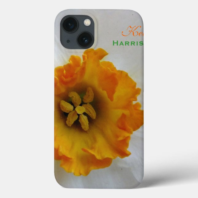 Capa de iPad Personalizada Narciso Laranja e Branc (Verso)