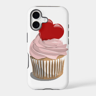 Capa de iPhone4 com cupcake coração do Dia dos Nam