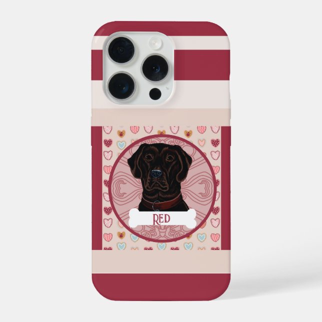 Capa de iPhone 11 Pro com Coração de Labrador Retr (Verso)