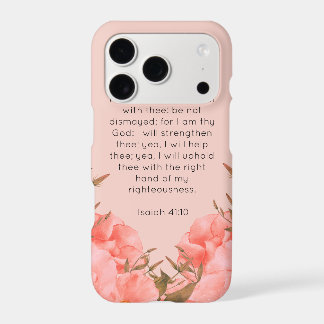 Capa de iPhone 11 Pro Isaiah 41:10 | Florais Rosa