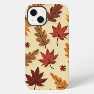 Capa de iPhone 13 com Padrão de Folhas de Outono