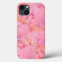 Capa de iPhone 13 'Dreamy Pink Watercolor'