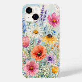 Capa de iPhone 14 Barely There Aquarela Flores Sil