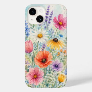 Capa de iPhone 14 Barely There Aquarela Flores Sil