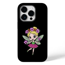 Capa de iPhone 14 Pro Fada Flor de Melancia