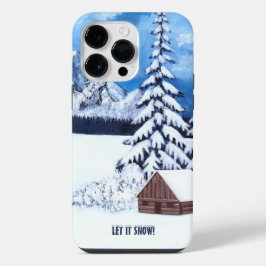 Capa de iPhone 14 Pro Max Cena de Inverno Mágico