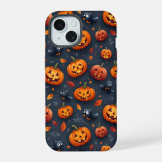 Capa de iPhone 15 com tema de Halloween