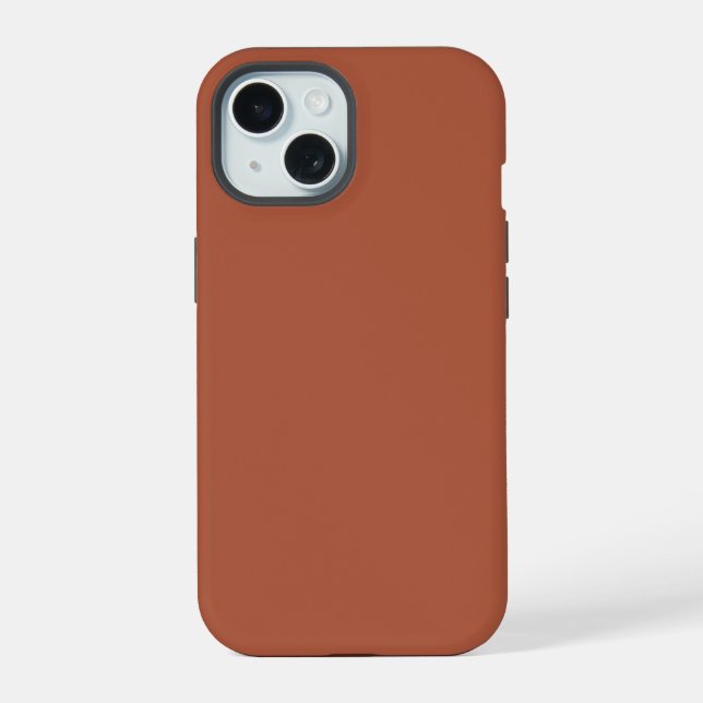 Capa de iPhone 15 Cor de Lápis Marrom (Verso)