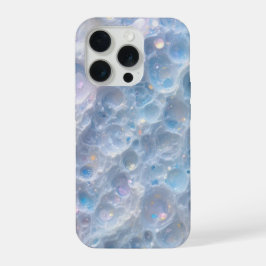 Capa de iPhone 15 Pro com Textura de Bolha Azul –