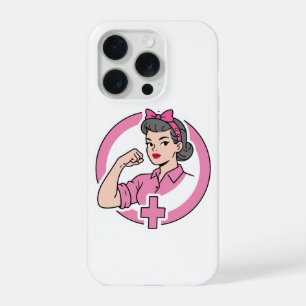 Capa de iPhone 15 Pro Enfermeira Vintage Feminista