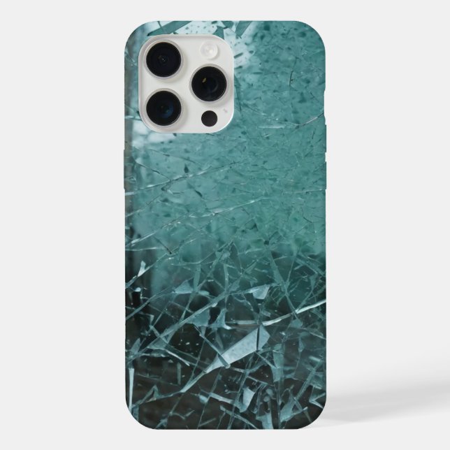 Capa de iPhone 15 Pro Max com Vidro Quebrado (Verso)
