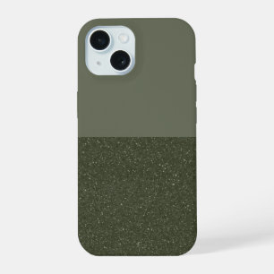 Capa de iPhone 15 Verde Musgo Personalizável