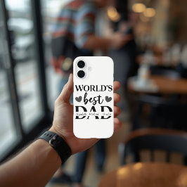 Capa de iPhone 16 Personalizada Melhor Pai do Mund