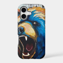 Capa de iPhone 17 Pintura de Urso Cinzento - Arte 