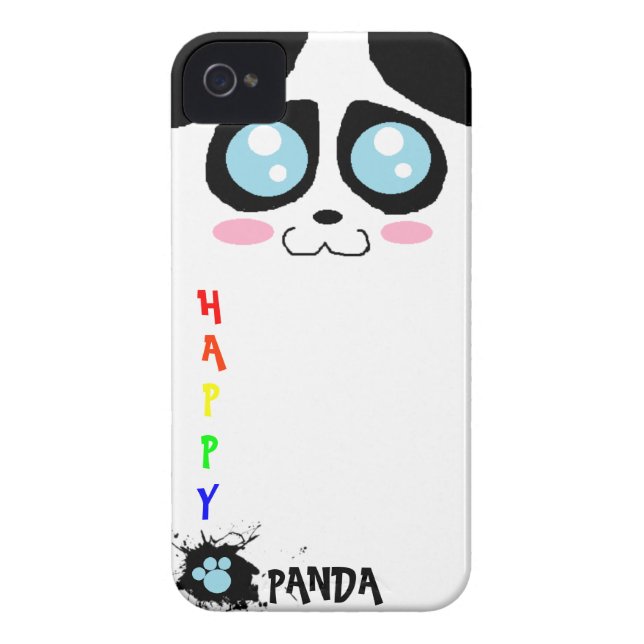 capa de iphone 4 feliz da panda (Traseira)