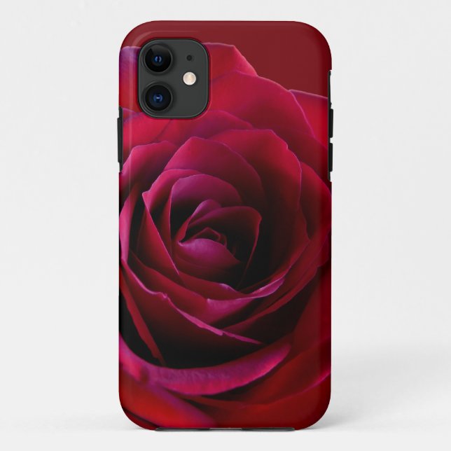 Capa de iPhone 5 Rosa Vermelha Clássica Capas de i (Verso)