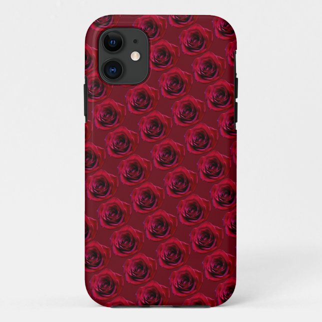 Capa de iPhone 5 Rosa Vermelha Clássica Capas de i (Verso)