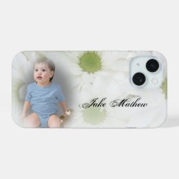 Capa de iPhone Adicionar Foto White Daisy