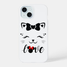 Capa de iPhone Amor de Gatinho Fofa Minnie Mouse