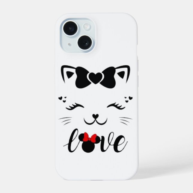 Capa de iPhone Amor de Gatinho Fofa Minnie Mouse (Verso)