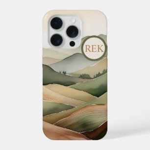 Capa de iPhone Boho Flat Landscape em Tom Terroso