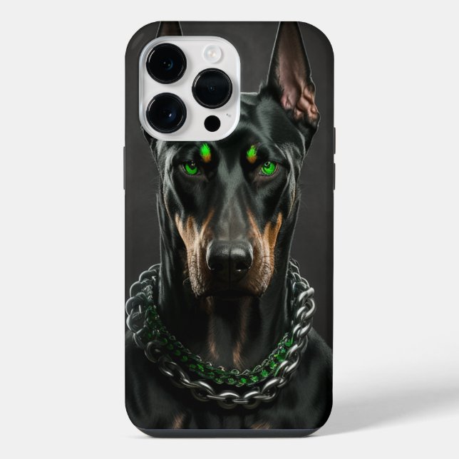 Capa de Iphone Cachorro - Dobermann (Verso)