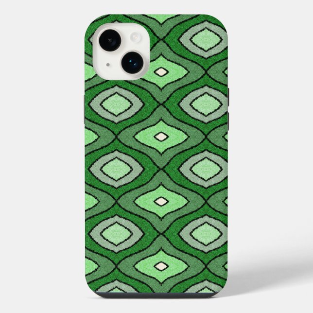 Capa de iPhone Case-Mate abstrata verde (Verso)