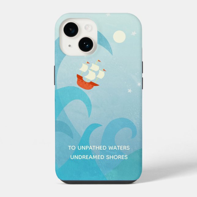 Capa de iPhone Case-Mate com Citação de Barco à Ve (Verso)