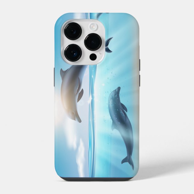 Capa de iPhone Case-Mate com golfinhos  (Verso)
