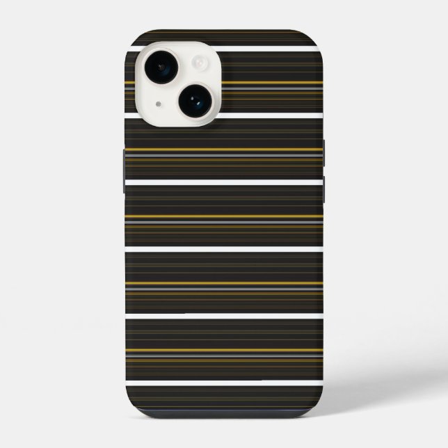 Capa de iPhone Case-Mate com listras pretas e amar (Verso)