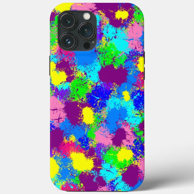 Capa de iPhone Case-Mate com respingos de tinta (Verso)