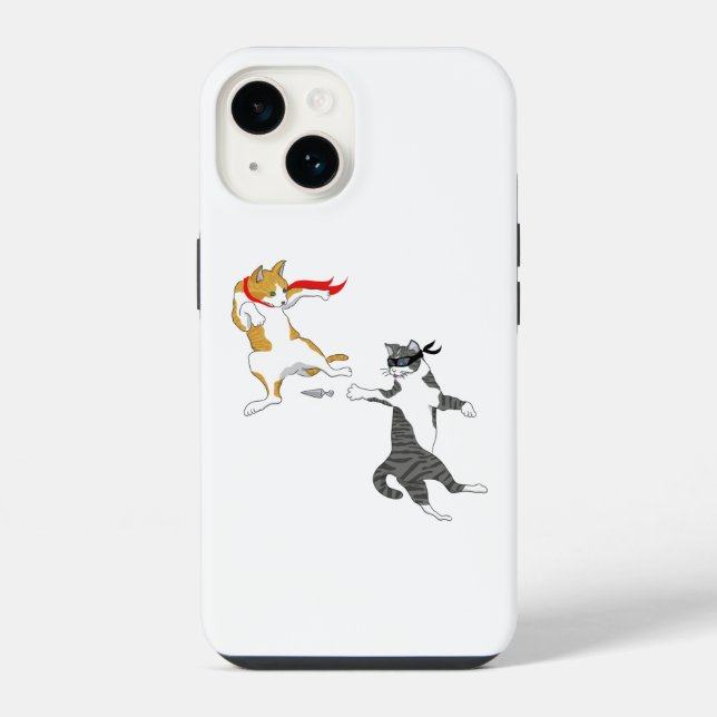 Capa de iPhone Case-Mate luta de gato (Verso)
