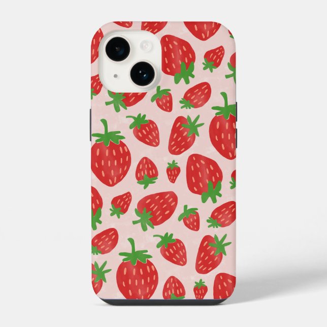 Capa de iPhone Case-Mate Morangos Aquarela (Verso)