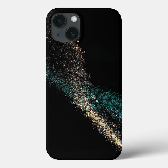 Capa de iPhone Case-Mate preta e com lantejoulas (Verso)