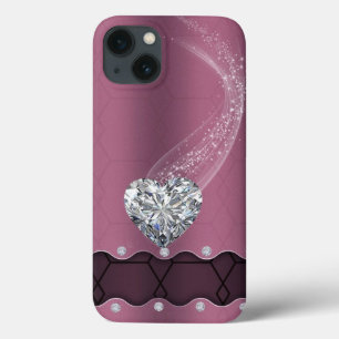 Capa de iPhone Case-Mate Rosa e Diamante