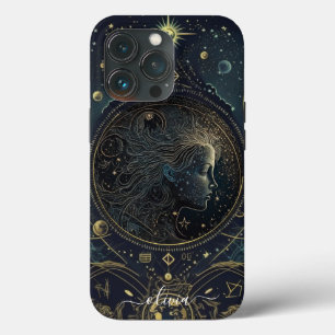 Capa de iPhone Case-Mate Virgem zodíaco preto e do