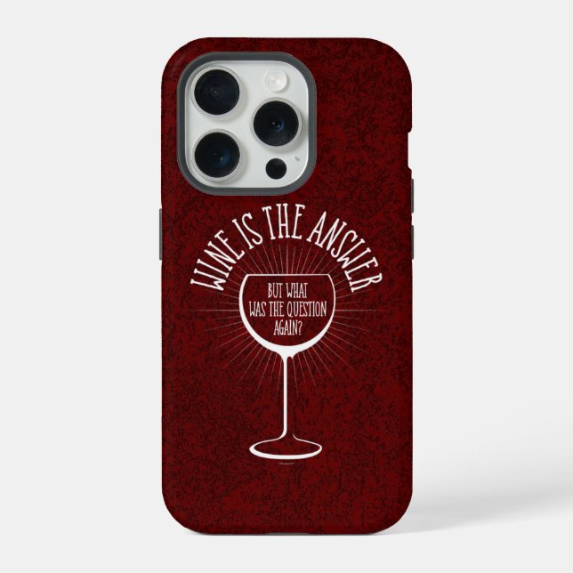 Capa de iPhone Case-Mate Wine Is The Answer (Verso)
