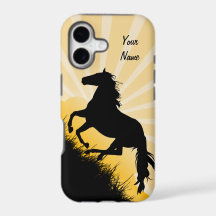 Capa de iPhone Cavalo no Pôr do Sol