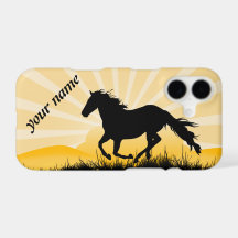 Capa de iPhone Cavalo Pôr do Sol
