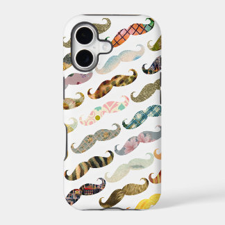 Capa de iPhone com Bigode Antigo e Padrões Vintage
