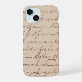 Capa de iphone com carta escrita à mão vintage 💫