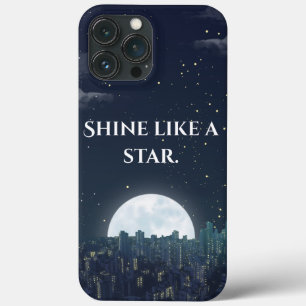 Capa de iPhone com Citação 'Brilhe Como uma Estrel