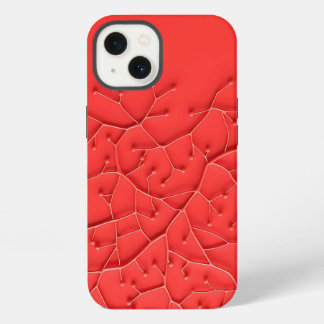 Capa de iPhone com Design Orgânico Vermelho Textur