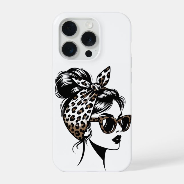 Capa de iPhone com Estampa de Leopardo para Menina (Verso)