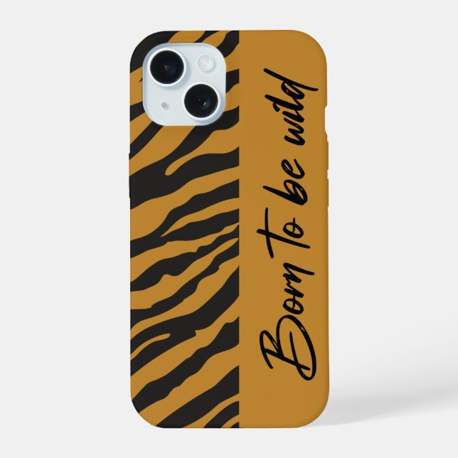 Capa de iPhone com Estampa de Tigre Capa com Padrã (Verso)