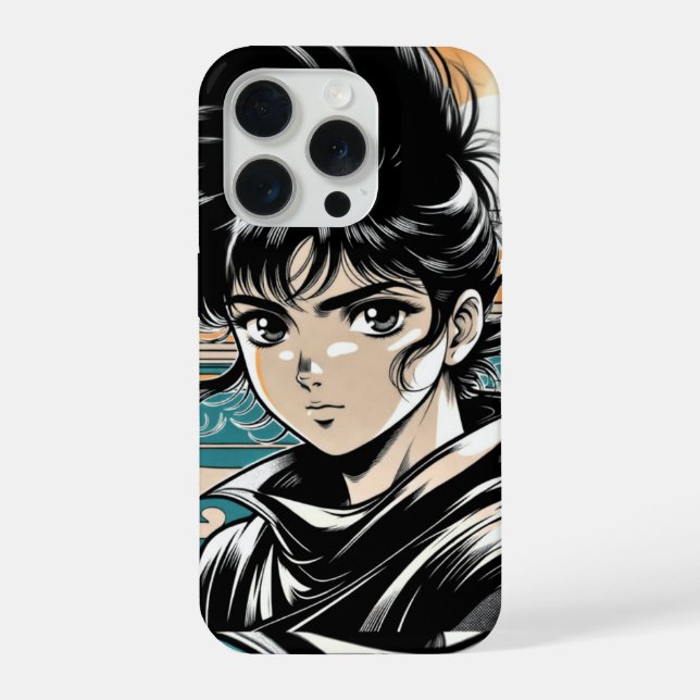 Capa de iPhone com Estética de Anime Retrô (Verso)