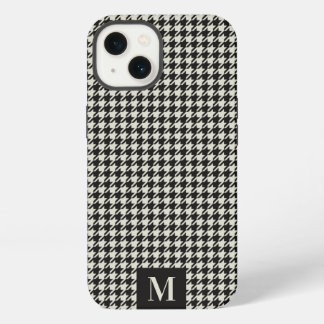 Capa de iPhone com Padrão de Dente de Cão Monogram